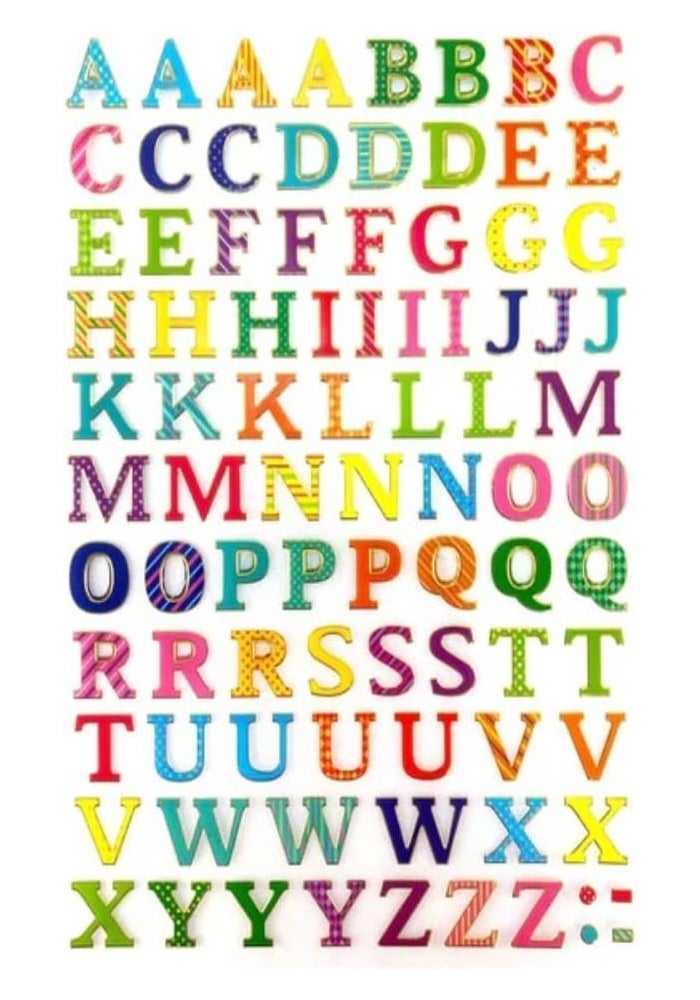 Daiso Multicolor Alphabet Sticker Collection - Image 2